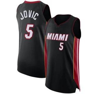 Youth Nikola Jovic Miami Heat Black Authentic Jersey - Icon Edition