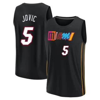 Youth Nikola Jovic Miami Heat Black Fast Break 2021/22 Replica City Edition Jersey