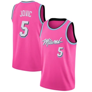Youth Nikola Jovic Miami Heat Pink Swingman 2018/19 Jersey - Earned Edition