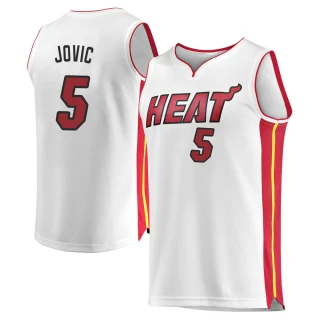 Youth Nikola Jovic Miami Heat White Fast Break Jersey - Association Edition