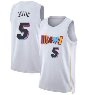 Youth Nikola Jovic Miami Heat White Swingman 2022/23 City Edition Jersey