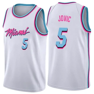 Youth Nikola Jovic Miami Heat White Swingman Jersey - City Edition