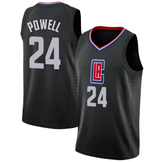 Youth Norman Powell Los Angeles Clippers Black Swingman Jersey - Statement Edition