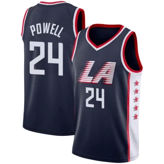 Youth Norman Powell Los Angeles Clippers Navy Swingman 2018/19 Jersey - City Edition