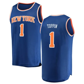 Youth Obi Toppin New York Knicks Blue Fast Break Jersey - Icon Edition