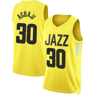 Youth Ochai Agbaji Utah Jazz Gold Swingman 2022/23 City Edition Jersey