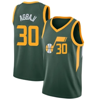 Youth Ochai Agbaji Utah Jazz Green Swingman 2018/19 Jersey - City Edition