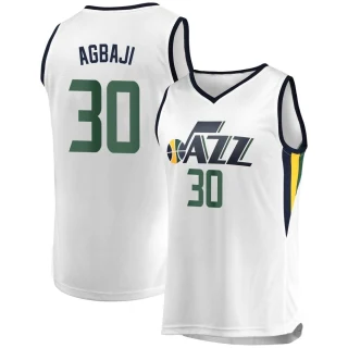 Youth Ochai Agbaji Utah Jazz White Fast Break Jersey - Association Edition