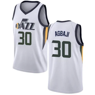 Youth Ochai Agbaji Utah Jazz White Swingman Jersey - Association Edition