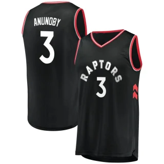 Youth O.G. Anunoby Toronto Raptors Black Fast Break Jersey - Statement Edition