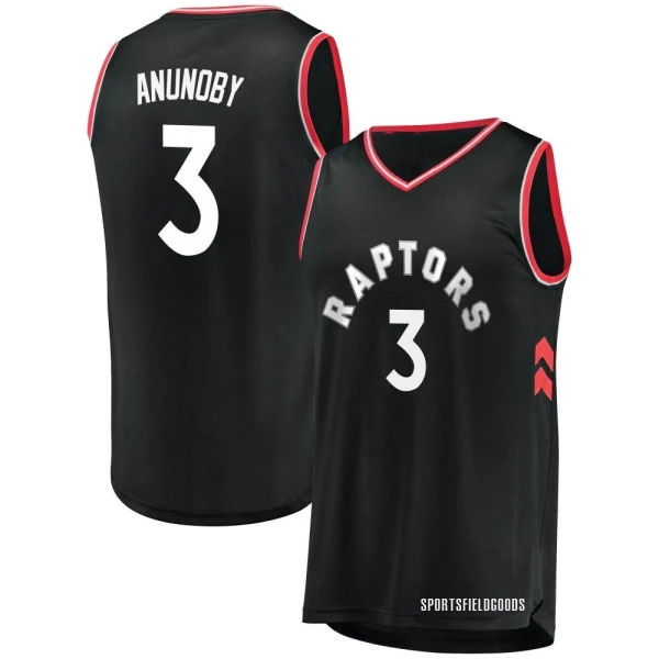 Youth O.G. Anunoby Toronto Raptors Black Fast Break Jersey - Statement Edition