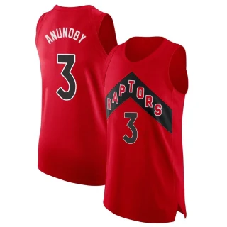 Youth O.G. Anunoby Toronto Raptors Red Authentic 2020/21 Jersey - Icon Edition