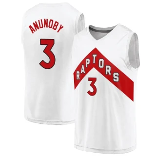 Youth O.G. Anunoby Toronto Raptors White Fast Break 2020/21 Jersey - Association Edition