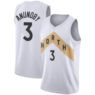 Youth O.G. Anunoby Toronto Raptors White Swingman 2018/19 Jersey - City Edition