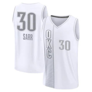 Youth Olivier Sarr Oklahoma City Thunder White Fast Break 2021/22 Replica City Edition Jersey