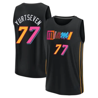 Youth Omer Yurtseven Miami Heat Black Fast Break 2021/22 Replica City Edition Jersey