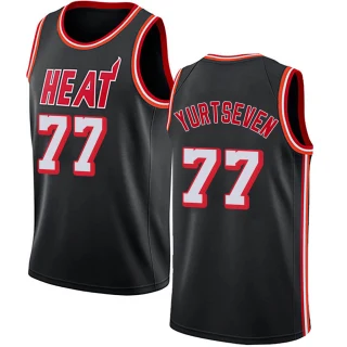 Youth Omer Yurtseven Miami Heat Black Swingman Fashion Hardwood Classics Jersey