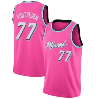 Youth Omer Yurtseven Miami Heat Pink Swingman 2018/19 Jersey - Earned Edition