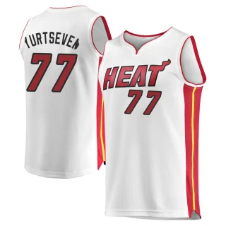 Youth Omer Yurtseven Miami Heat White Fast Break Jersey - Association Edition