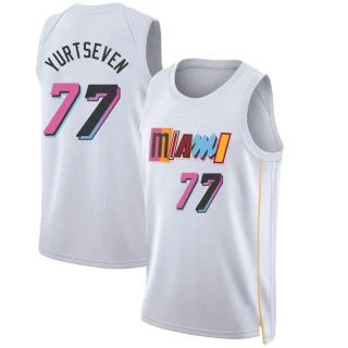 Youth Omer Yurtseven Miami Heat White Swingman 2022/23 City Edition Jersey