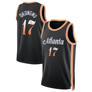 Youth Onyeka Okongwu Atlanta Hawks Black Swingman 2022/23 City Edition Jersey