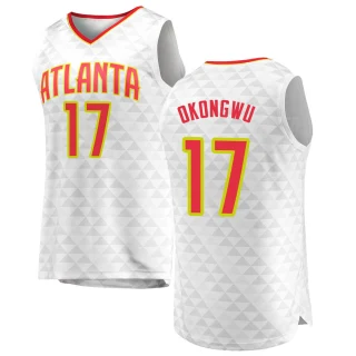 Youth Onyeka Okongwu Atlanta Hawks White Fast Break Jersey - Association Edition