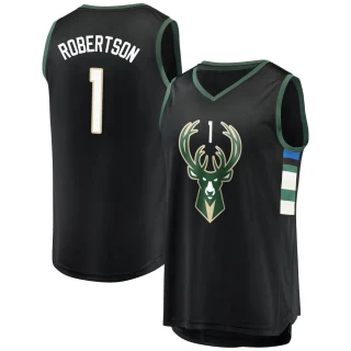 Youth Oscar Robertson Milwaukee Bucks Black Fast Break Jersey - Statement Edition