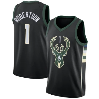 Youth Oscar Robertson Milwaukee Bucks Black Swingman Jersey - Statement Edition