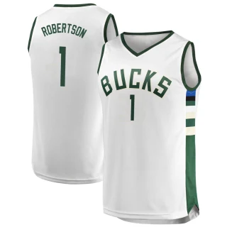 Youth Oscar Robertson Milwaukee Bucks White Fast Break Jersey - Association Edition