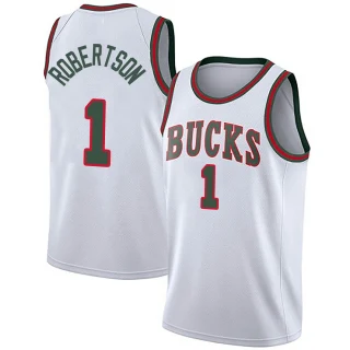 Youth Oscar Robertson Milwaukee Bucks White Swingman Fashion Hardwood Classics Jersey