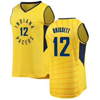 Youth Oshae Brissett Indiana Pacers Gold Fast Break Jersey - Statement Edition