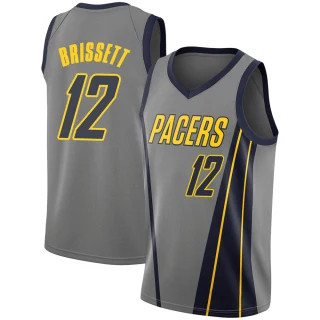 Youth Oshae Brissett Indiana Pacers Gray Swingman 2018/19 Jersey - City Edition