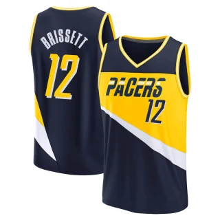 Youth Oshae Brissett Indiana Pacers Navy Fast Break 2021/22 Replica City Edition Jersey