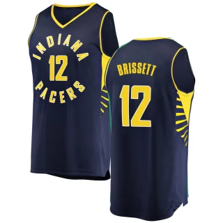 Youth Oshae Brissett Indiana Pacers Navy Fast Break Jersey - Icon Edition