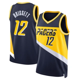 Youth Oshae Brissett Indiana Pacers Navy Swingman 2021/22 City Edition Jersey