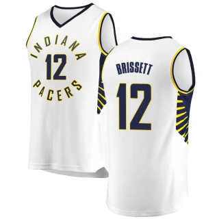 Youth Oshae Brissett Indiana Pacers White Fast Break Jersey - Association Edition