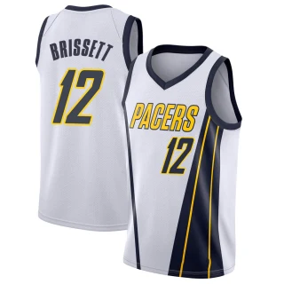 Youth Oshae Brissett Indiana Pacers White Swingman 2018/19 Jersey - Earned Edition