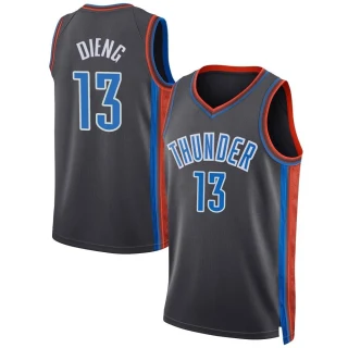 Youth Ousmane Dieng Oklahoma City Thunder Gray Swingman 2022/23 City Edition Jersey