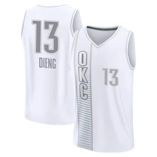 Youth Ousmane Dieng Oklahoma City Thunder White Fast Break 2021/22 Replica City Edition Jersey