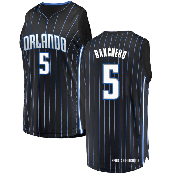 Youth Paolo Banchero Orlando Magic Black Fast Break Jersey - Statement Edition