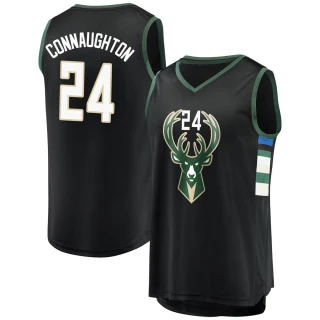 Youth Pat Connaughton Milwaukee Bucks Black Fast Break Jersey - Statement Edition