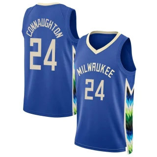 Youth Pat Connaughton Milwaukee Bucks Royal Swingman 2022/23 City Edition Jersey
