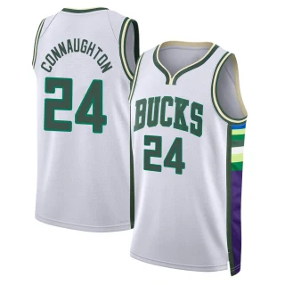 Youth Pat Connaughton Milwaukee Bucks White Swingman 2021/22 City Edition Jersey