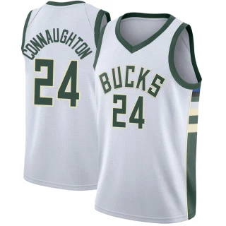 Youth Pat Connaughton Milwaukee Bucks White Swingman Jersey - Association Edition