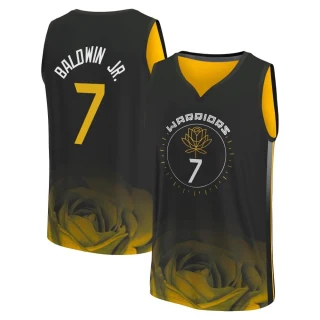 Youth Patrick Baldwin Jr. Golden State Warriors Gold Fast Break Black 2022/23 City Edition Jersey