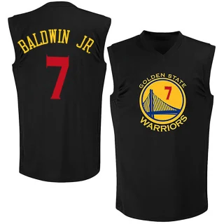 Youth Patrick Baldwin Jr. Golden State Warriors Gold Swingman Black New Fashion Jersey