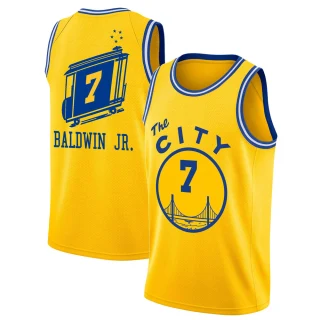 Youth Patrick Baldwin Jr. Golden State Warriors Gold Swingman Hardwood Classics Jersey - The City Classic Edition