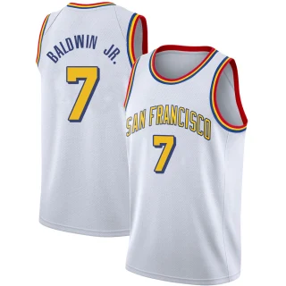 Youth Patrick Baldwin Jr. Golden State Warriors Gold Swingman White Hardwood Classics Jersey - San Francisco Classic Edition