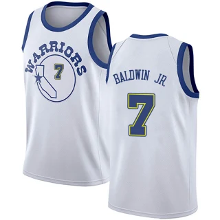 Youth Patrick Baldwin Jr. Golden State Warriors Gold Swingman White Hardwood Classics Jersey