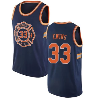 Youth Patrick Ewing New York Knicks Navy Blue Authentic Jersey - City Edition